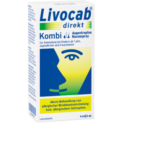 Livocab direkt Kombi 4 ml Augentropfen + 5 ml Nasenspray Kombipackung